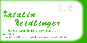 katalin neidlinger business card